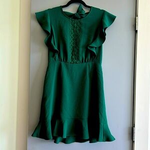 Sezane Green Mini Dress